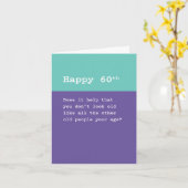 Glück 60.: Man sieht nicht so alt aus wie alte Men Karte (Gelbe Blume)