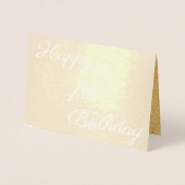 Glück 7. Gold Geburtstag Folienkarte (Vorderseite)