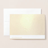 Glück 7. Gold Geburtstag Folienkarte (Rückseite mit Umschlag)