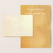 Glück 7. Gold Geburtstag Folienkarte (Anzeige)