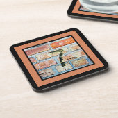 Glück 7 Kariert Getränkeuntersetzer (Linke Seite)