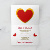 Glück 8. Hochzeitstag Gold Chevrons B08 Karte (Innenseite)