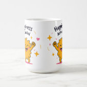 Glück aktiviert - Niedlich Doodle Joy Character Kaffeetasse (Mittel)