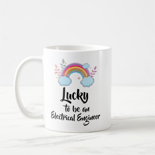 Glück als Elektroingenieur-Tasse Kaffeetasse (Links)
