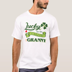 Glück, als Granny St Patrick's Day Baby und genann T-Shirt
