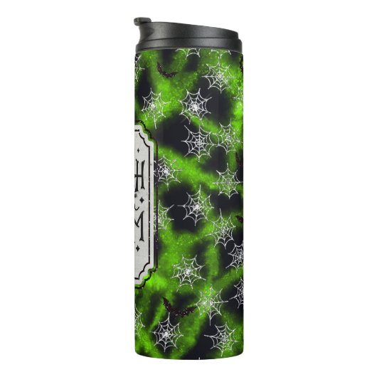 Glück als Hexe in einer Broom Factory Thermosbecher (Nach rechts gedreht)