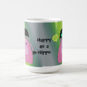 Glück als Hippo - Hippopotamus Kaffeetasse (Mittel)