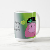 Glück als Hippo - Hippopotamus Kaffeetasse (VorderseiteRechts)