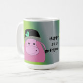 Glück als Hippo - Hippopotamus Kaffeetasse (Vorderseite Links)