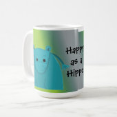 Glück als Hippo Kaffeetasse (Vorderseite Links)