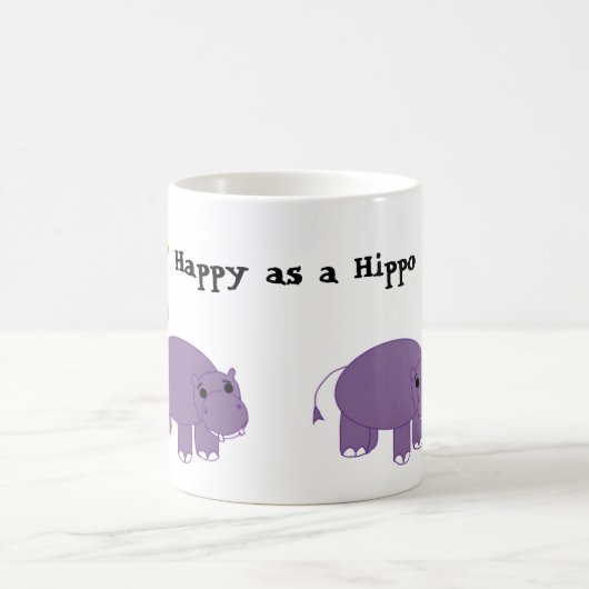 Glück als Hippo Kaffeetasse (Mittel)