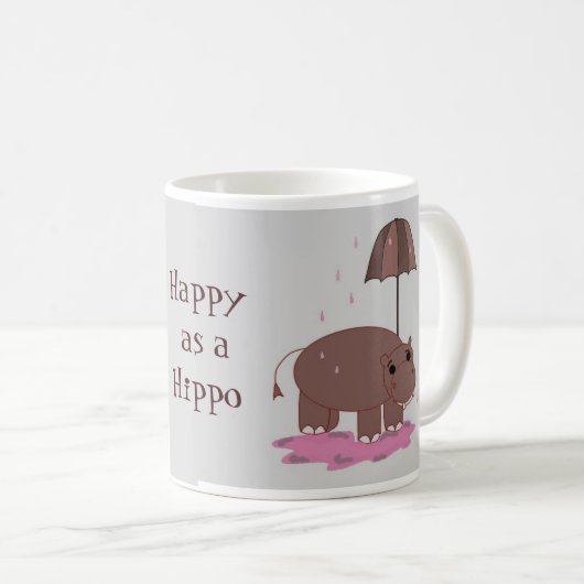 Glück als Hippo Kaffeetasse (VorderseiteRechts)