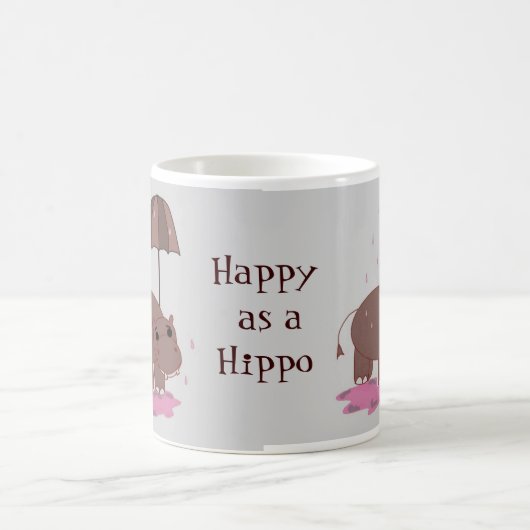 Glück als Hippo Kaffeetasse (Mittel)
