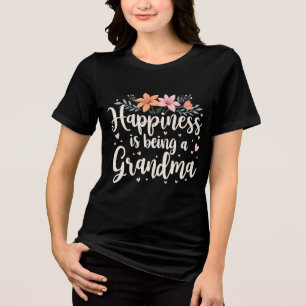 Glück als Oma im florigen Cottagecore-Stil Tri-Blend Shirt