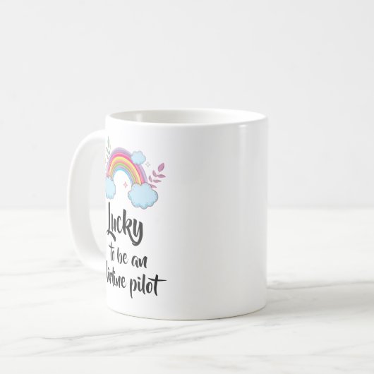 Glück als Pilot-Tasse Kaffeetasse (Vorderseite Links)