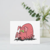 Glück als Schwein im Schlamm Postkarte (Stehend Vorderseite)