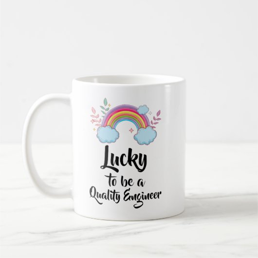Glück als Tasse für Qualitätsingenieure (Links)