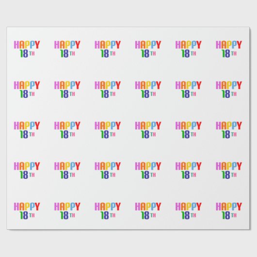 Glück am 18. geschenkpapier (Flach)
