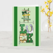 Glück am St. Patrick's Day mit Sign & Luck Letters Karte (Gelbe Blume)