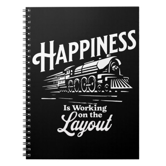 Glück arbeitet am Layout, Dampfzug Notizblock (Vorderseite)