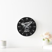 Glück arbeitet am Layout, Dampfzug Runde Wanduhr (Zuhause)