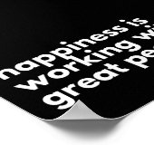 Glück arbeitet mit großartigen Leuten Poster (Ecke)