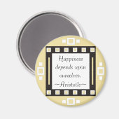 Glück - Aristoteles-Kontingent - Motivierend Magnet (Vorderseite/Rückseite)