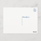 Glück Attitude lächelt Hallo, denken Sie an Sie Postkarte (Rückseite)