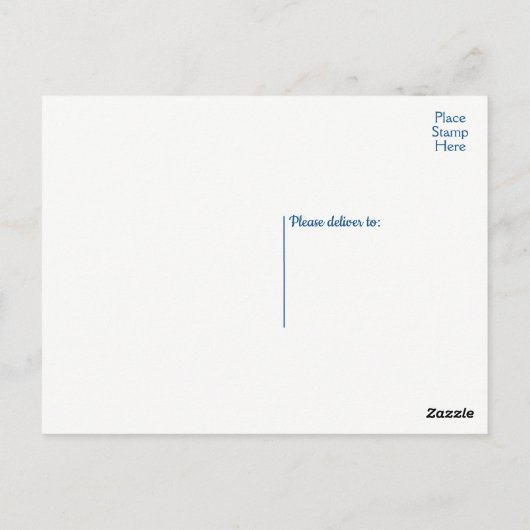 Glück Attitude lächelt Hallo, denken Sie an Sie Postkarte (Rückseite)