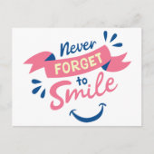 Glück Attitude lächelt Hallo, denken Sie an Sie Postkarte (Vorderseite)