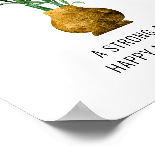 Glück Bamboo Strong and Happy Ehe Poster (Ecke)