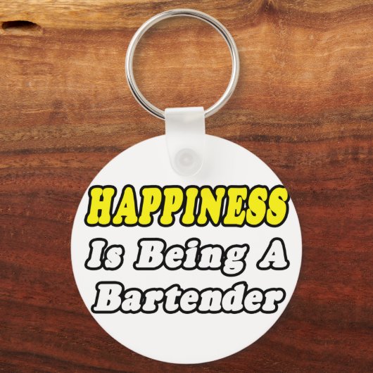 Glück... Barkeeper Schlüsselanhänger (Vorderseite)