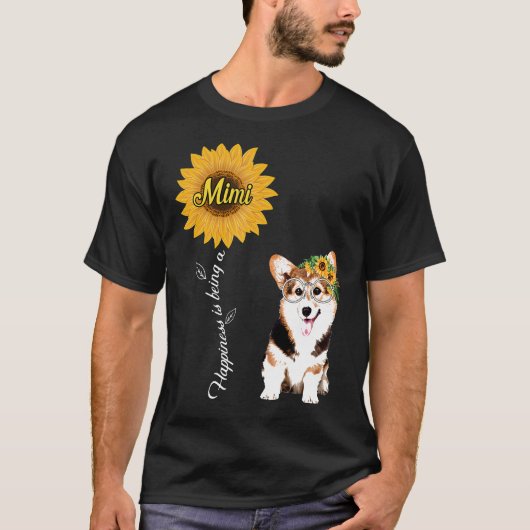 Glück bedeutet ein Corgi Mimi zu sein T-Shirt (Vorderseite)