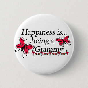 Glück bedeutet, ein Grammy SCHMETTERLING zu sein Button