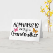 Glück bedeutet, eine Großmutter zu sein Schmetterl Karte (Gelbe Blume)