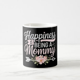 Glück bedeutet, eine Mami zu sein, Florales Mutter Kaffeetasse