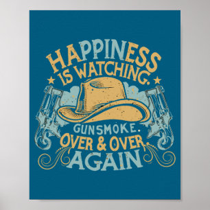 Glück bedeutet Gunsmoke lustige Cowboyhut zu schau Poster