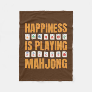 Glück bedeutet Mahjong spielen Mahjong Party Fleecedecke