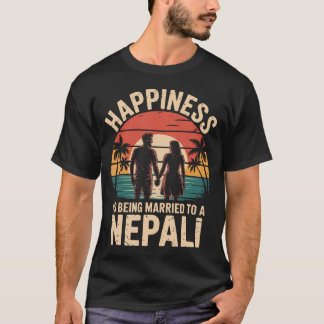 Glück bedeutet, mit einem nepalesischen Ehemann ve T-Shirt