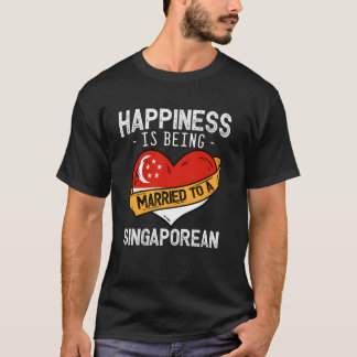 Glück bedeutet, mit einer singapurischen Ehefrau v T-Shirt