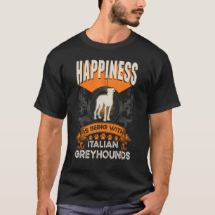 Glück bedeutet mit Italienischen Windhunden zusamm T-Shirt