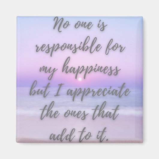 Glück beginnt innen, wächst mit Verbindung Magnet (Vorne)