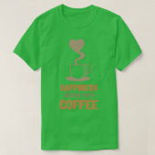 Glück beginnt mit Kaffee 1 T-Shirt (Design vorne)