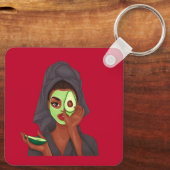 Glück beginnt mit Selbstachtung Schlüsselanhänger (Rückseite)