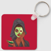 Glück beginnt mit Selbstachtung Schlüsselanhänger (Rückseite)