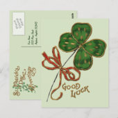 Glück bei der Irish St. Patrick's Day Postcard Postkarte (Vorne/Hinten)