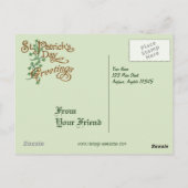 Glück bei der Irish St. Patrick's Day Postcard Postkarte (Rückseite)