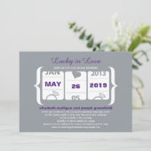 Glück bei Hochzeiten von Lieben Einladung (Stehend Vorderseite)