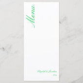 Glück bei Liebe Hochzeit Menükarte (Rückseite)