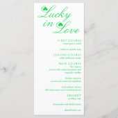 Glück bei Liebe Hochzeit Menükarte (Vorderseite)